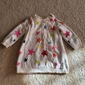 Baby Gap Kids Girl Star Sweater Dress 6-12M
